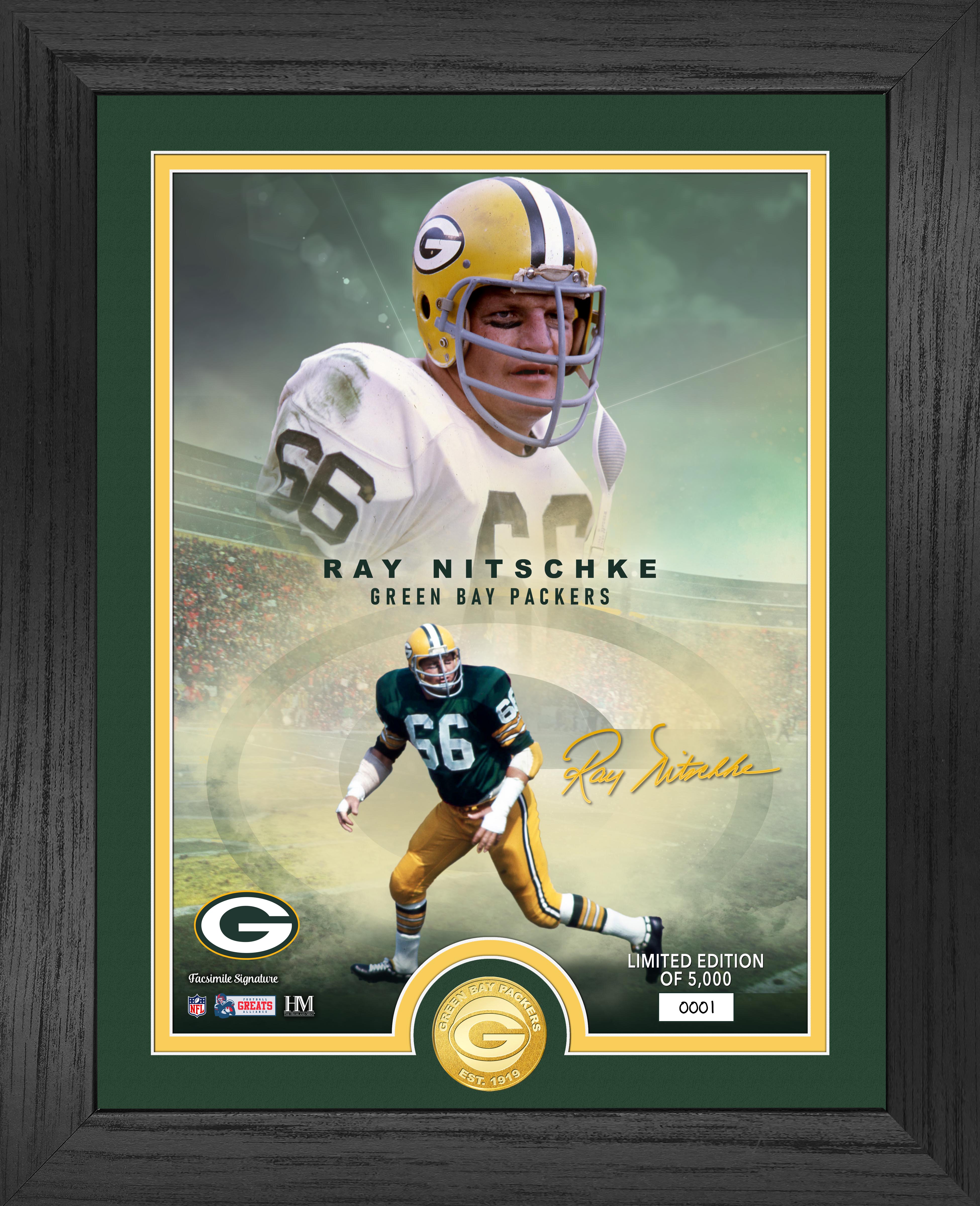 Ray Nitschke Green Bay Packers Bronze Coin Photo Mint