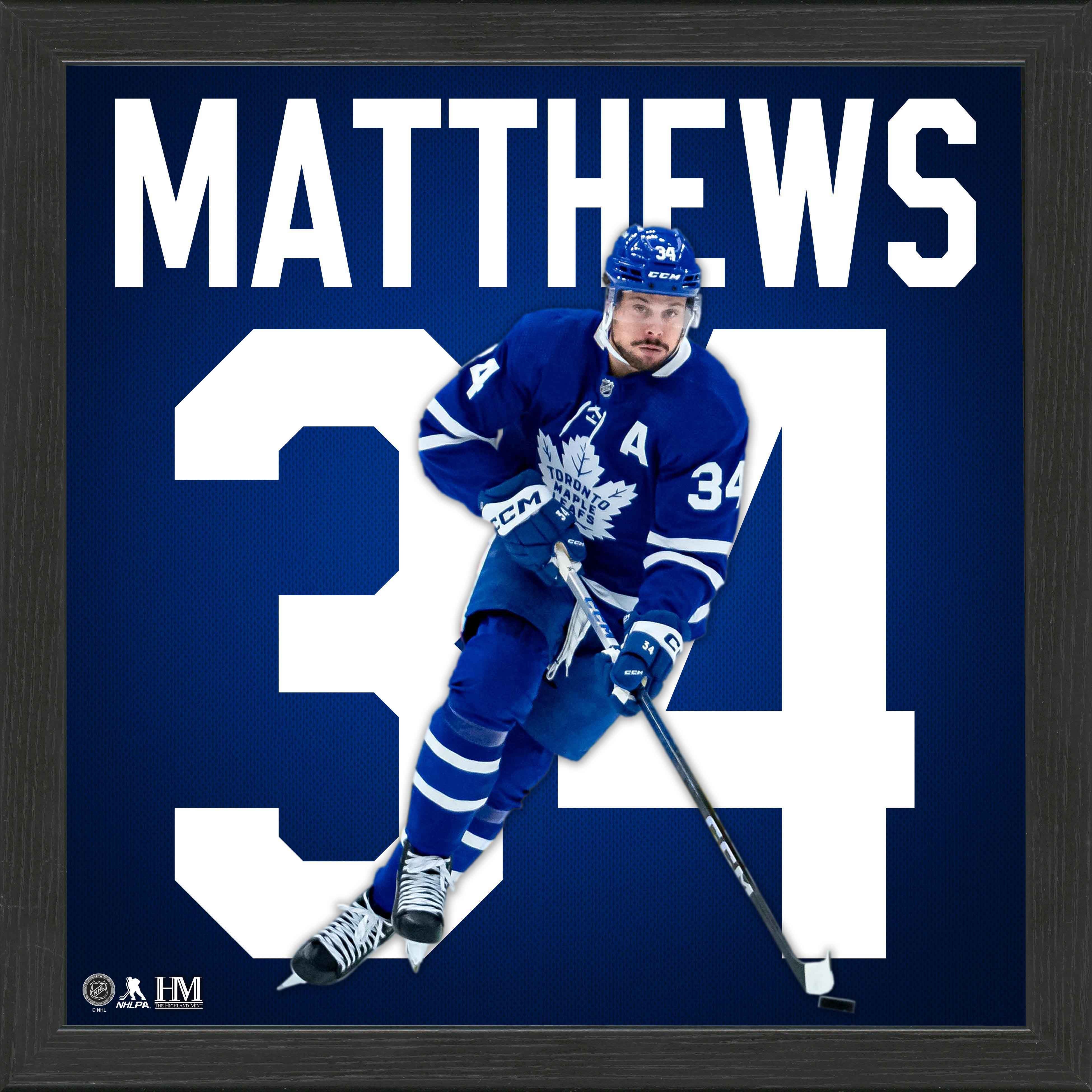 Auston Matthews Impact Jersey Frame