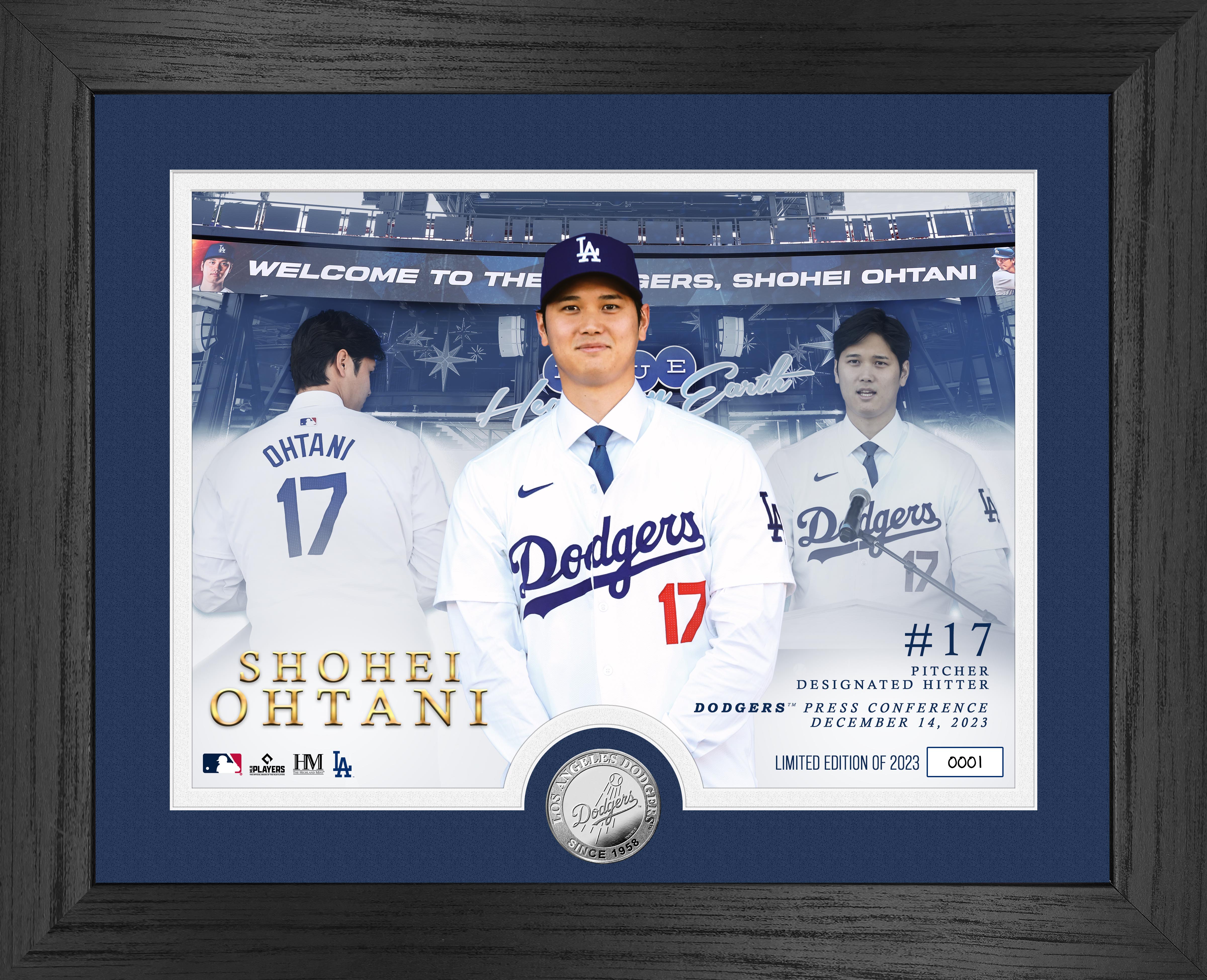 Shohei Ohtani Los Angeles Dodgers Press Conference Silver Coin Photo Mint