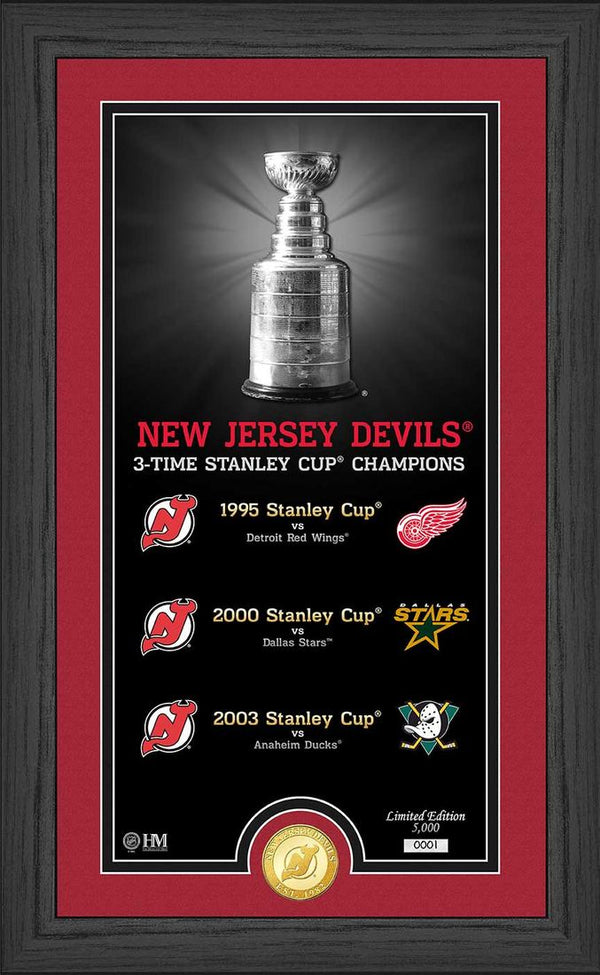 New Jersey Devils "Legacy" Supreme Bronze Coin Panoramic Photo Mint