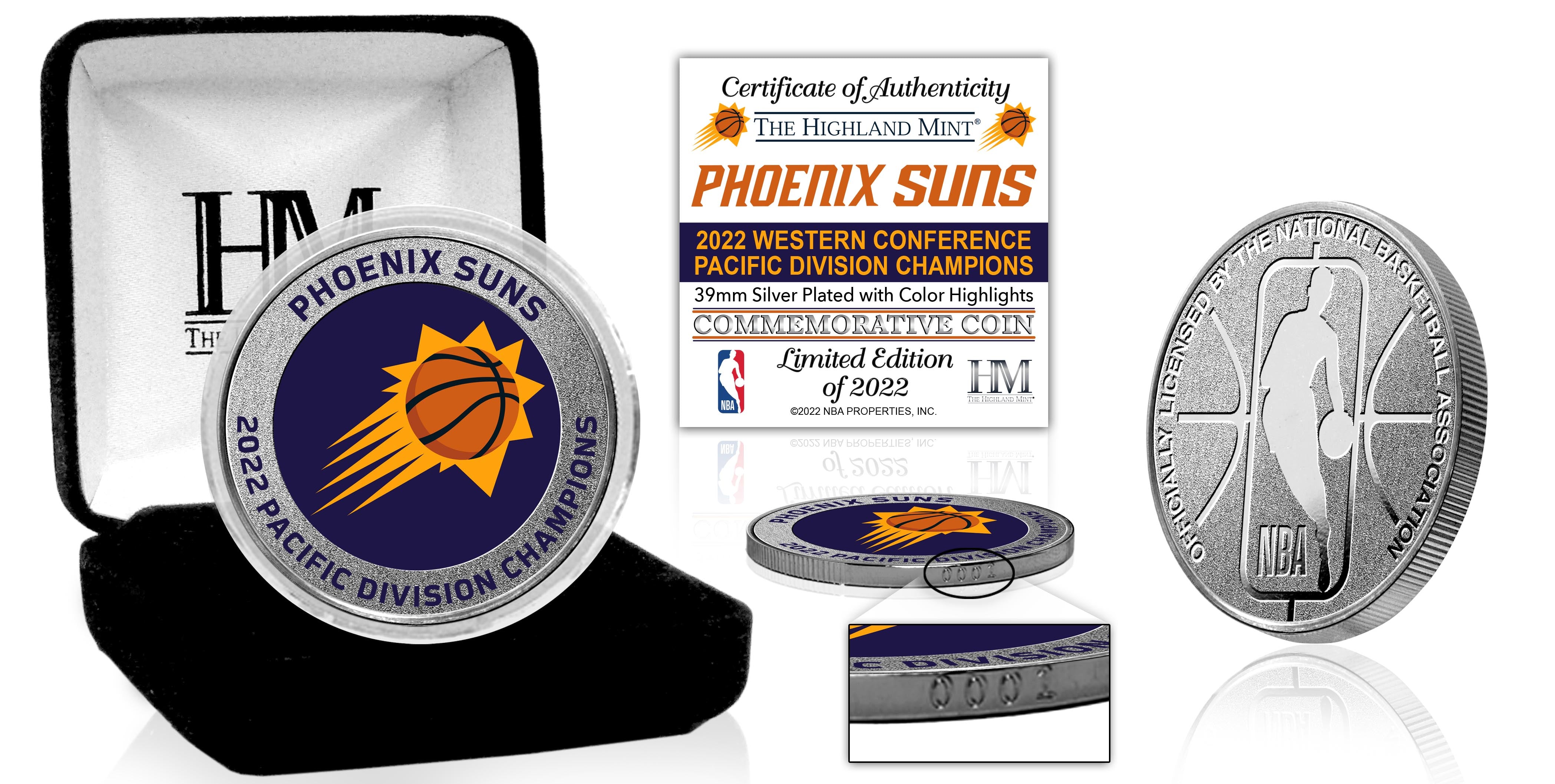 Phoenix Suns Pacific Division Champions Silver Color Coin