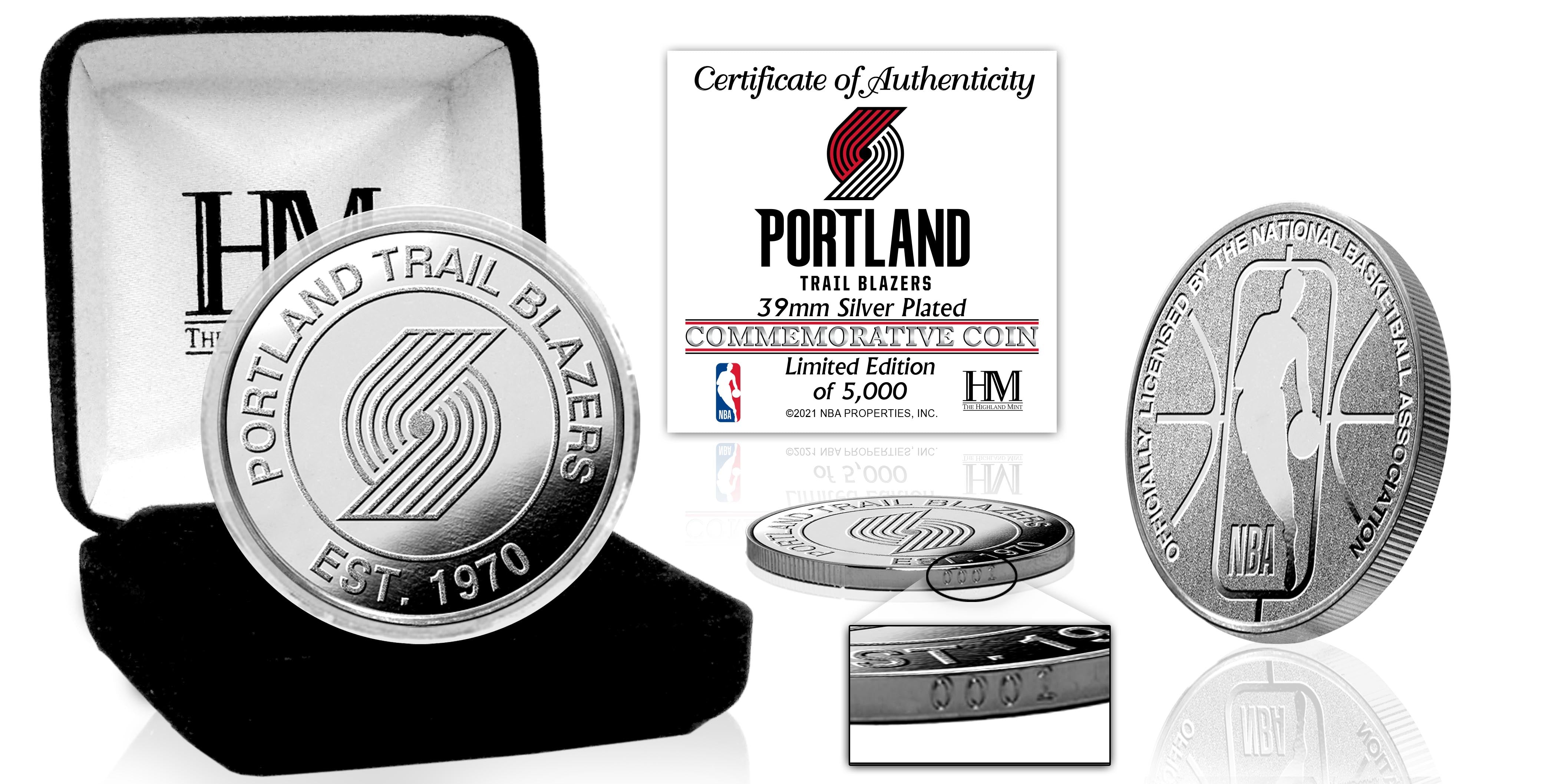 Portland Trail Blazers Silver Mint Coin