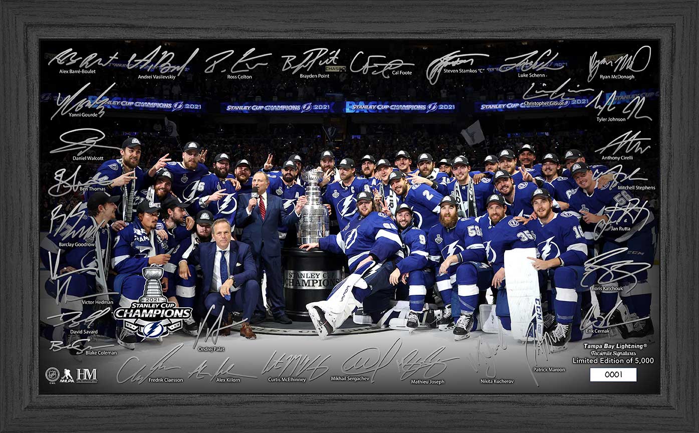 Tampa Bay Lightning 2021 Stanley Cup Final Champions Signature Rink