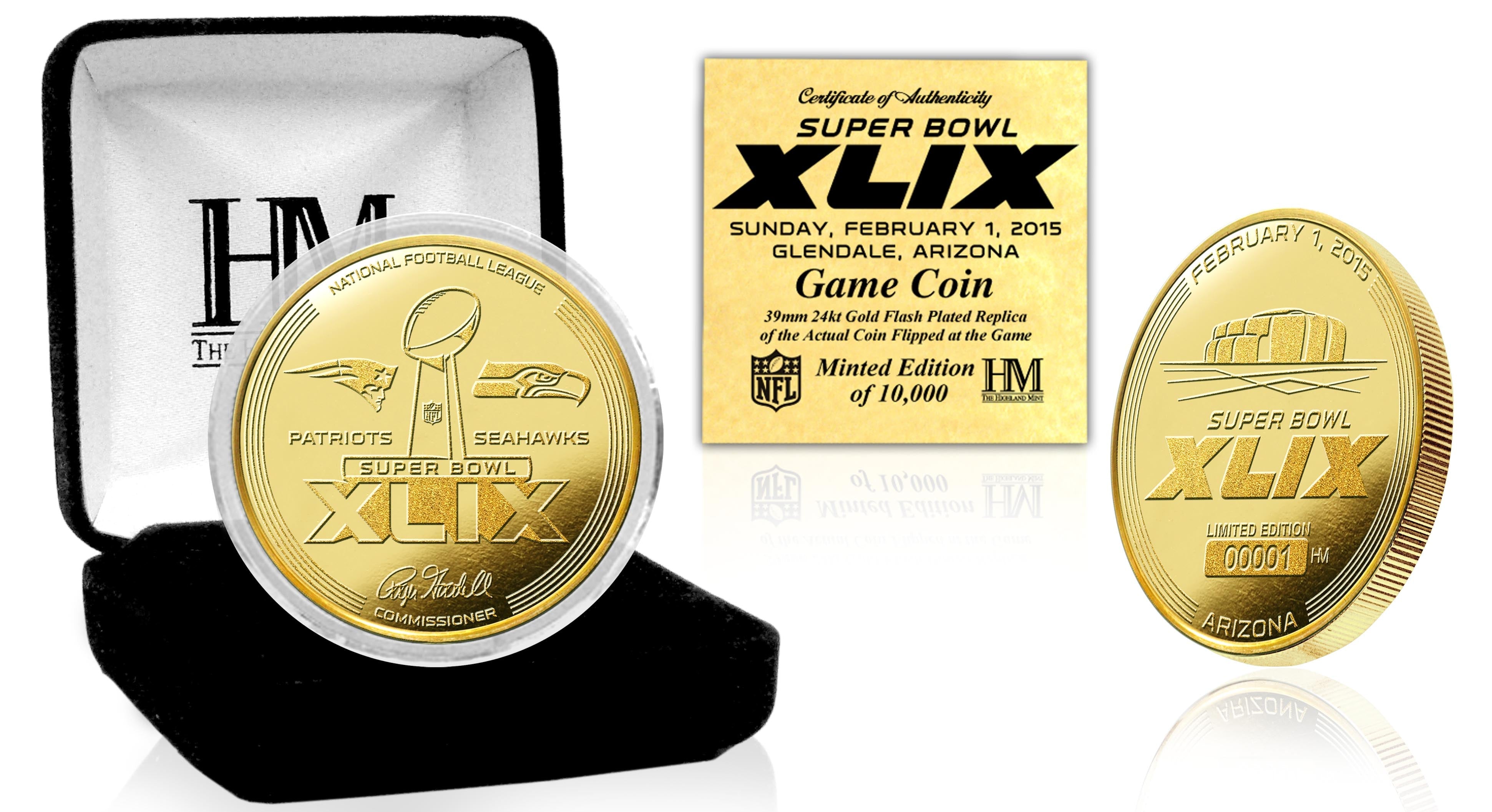 Super Bowl 49 Gold Flip Coin