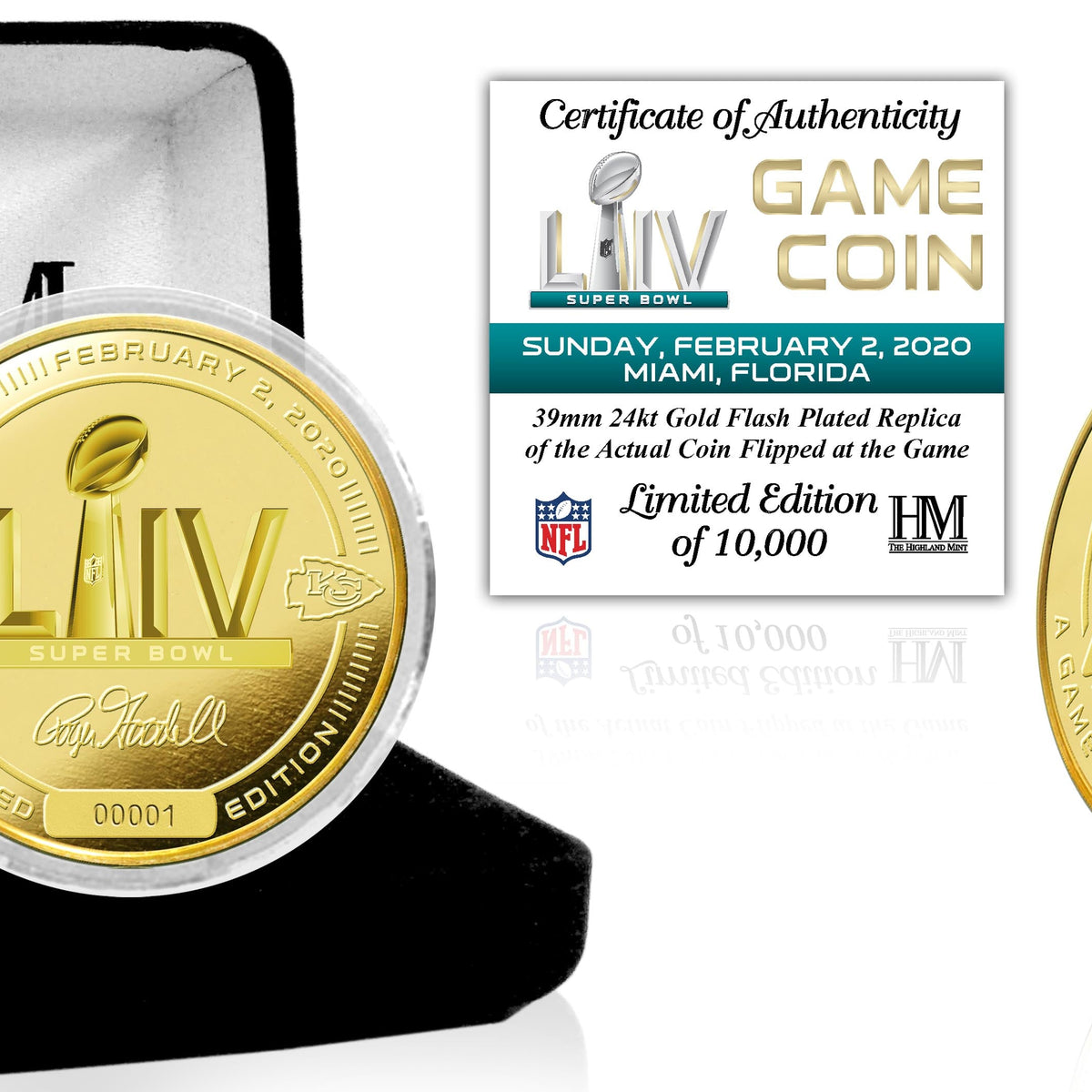 Super Bowl 54 Gold Flip Coin Chiefs vs 49ers