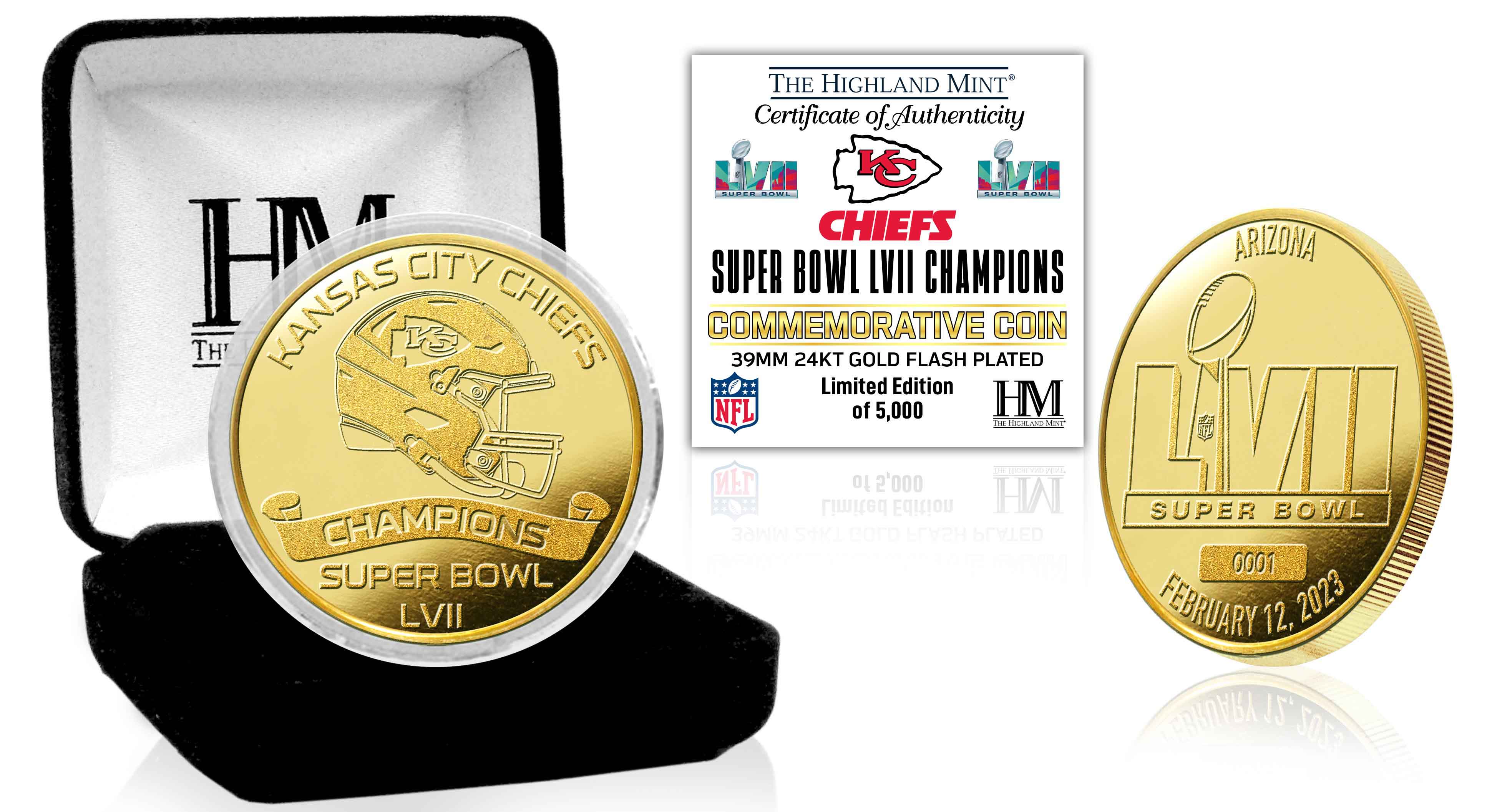 Kansas City Chiefs Super Bowl LVII Champions Gold Mint Coin