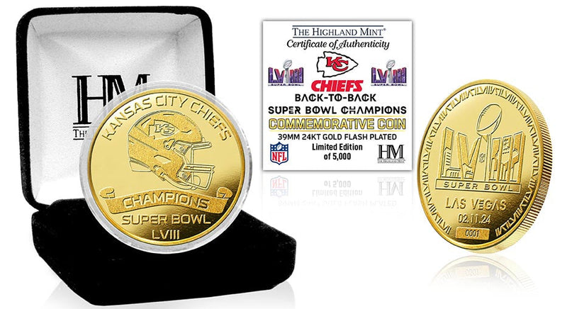 Kansas City Chiefs Super Bowl LVIII Champions Gold Mint Coin