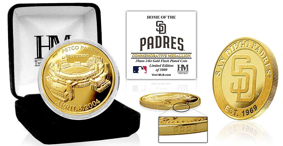 San Diego Padres Stadium Gold Mint Coin