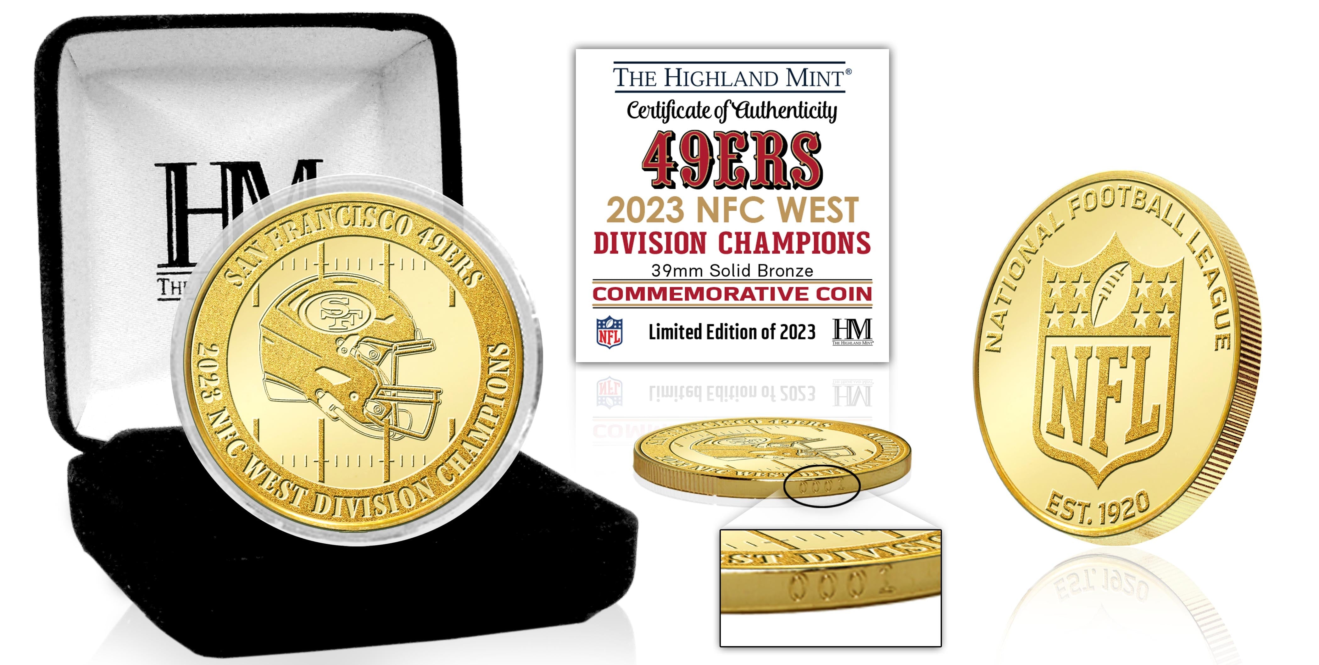 San Francisco 49ers 2023 NFC West Division Champions Bronze Coin