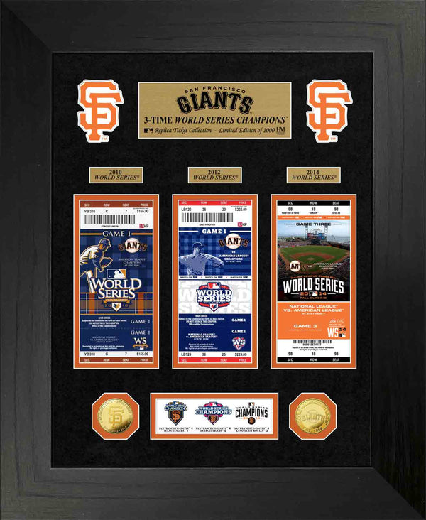 San Francisco Giants World Series Deluxe Gold Coin & Ticket Collection