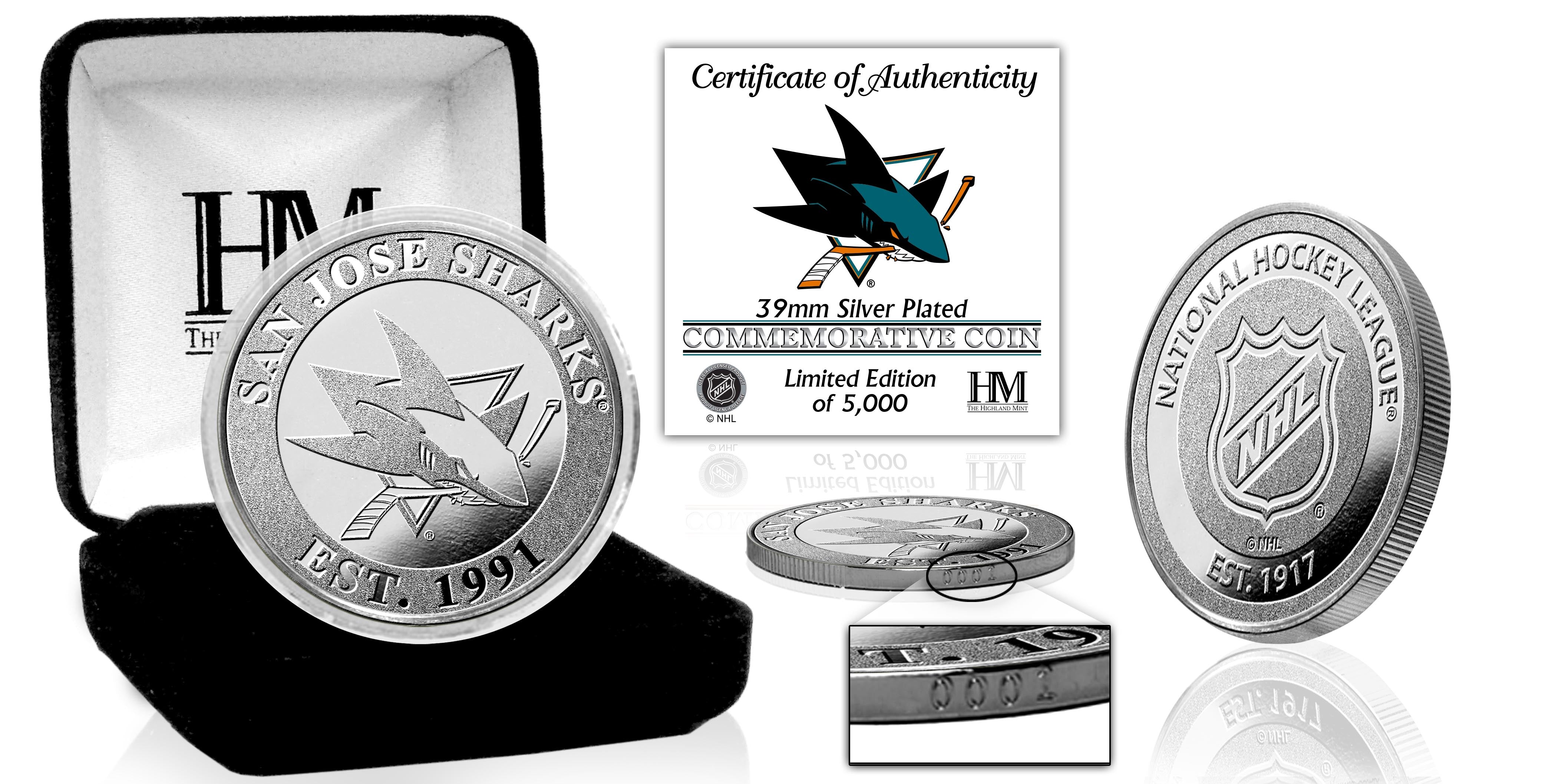 San Jose Sharks Silver Mint Coin