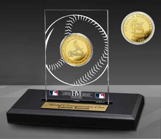 St. Louis Cardinals 11-Time Champions Acrylic Gold Coin