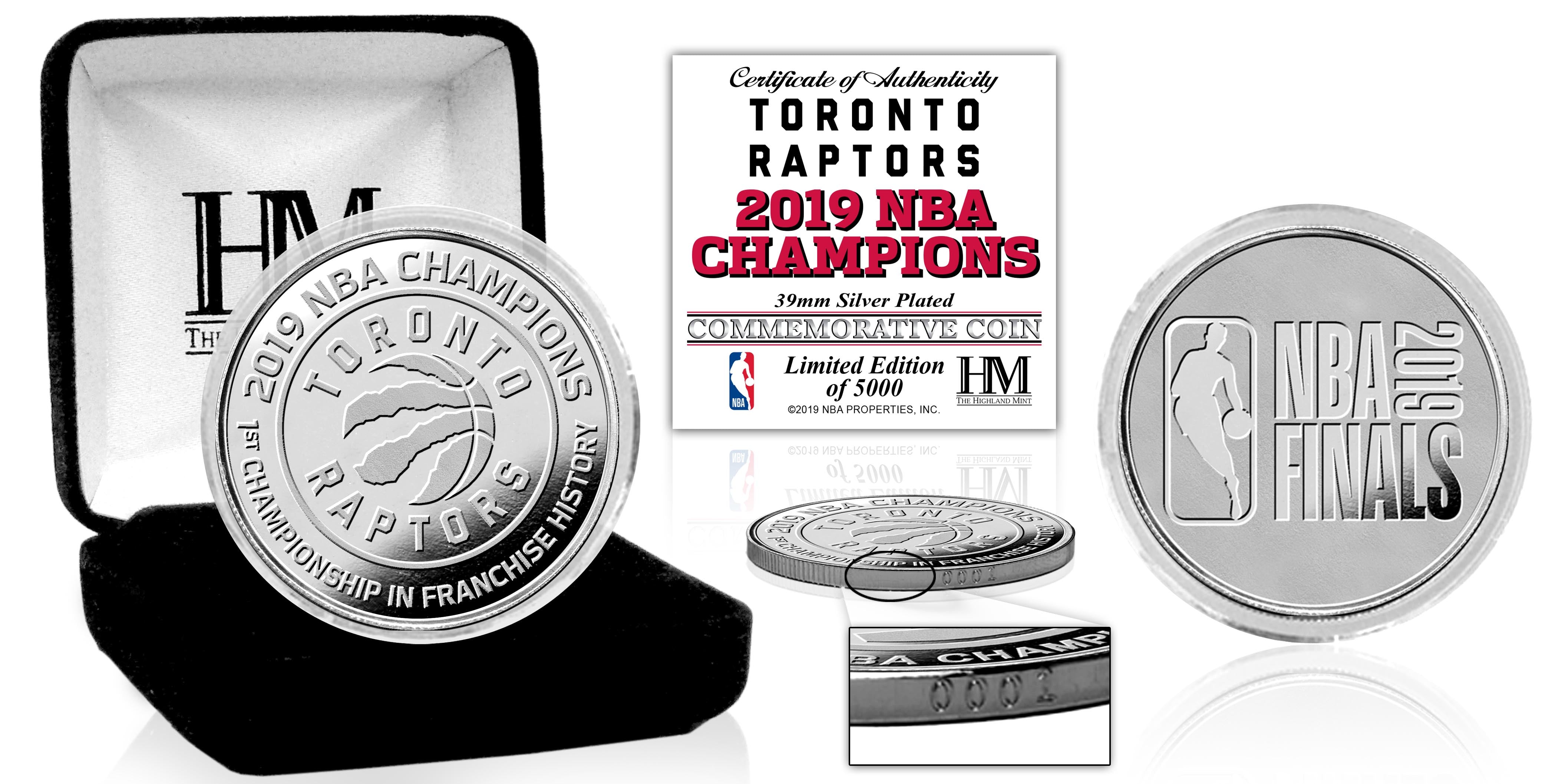 Toronto Raptors 2019 NBA Finals Champions First Title In Franchise Silver Coin