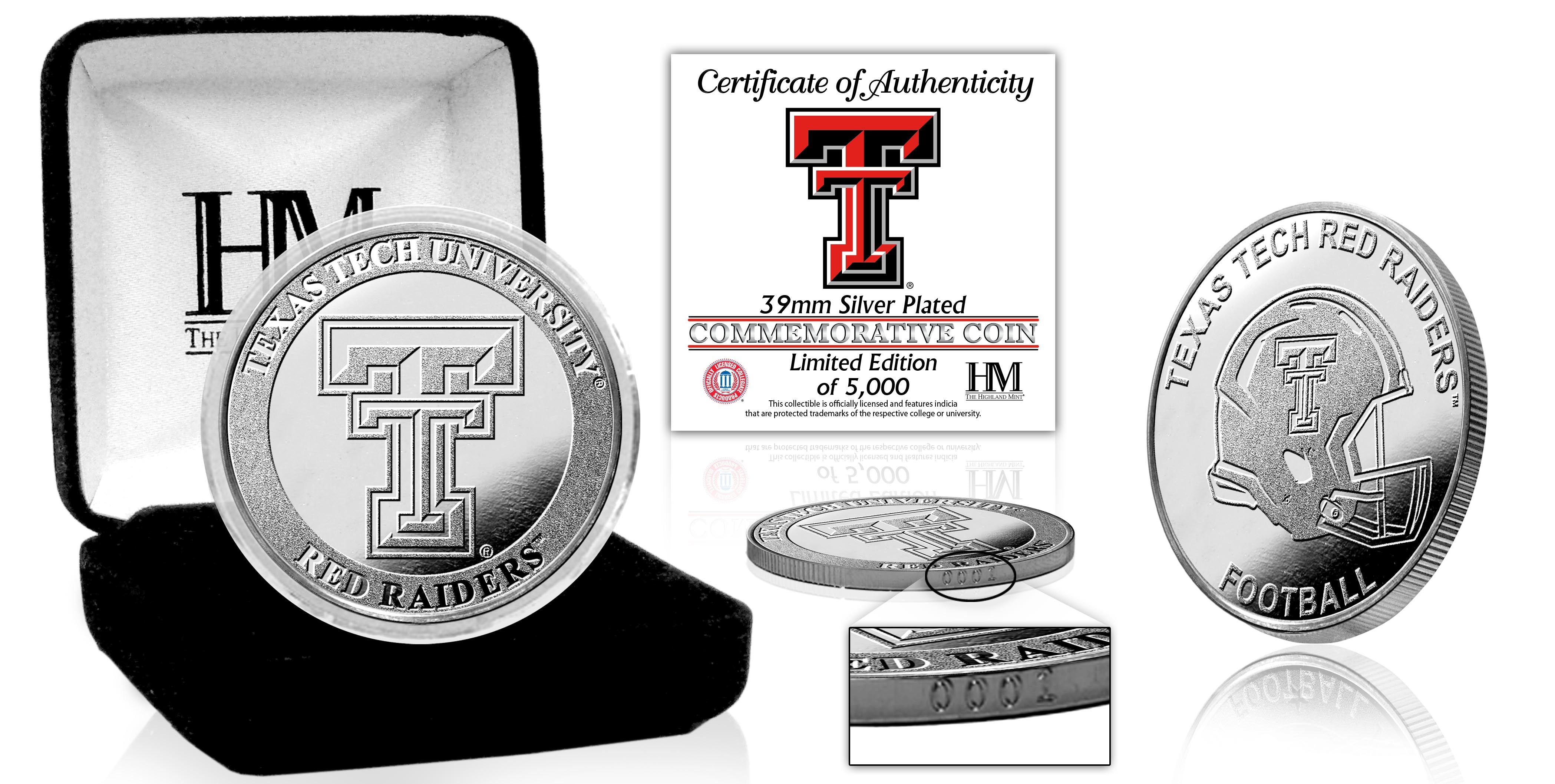 Texas Tech University Red Raiders Silver Mint Coin