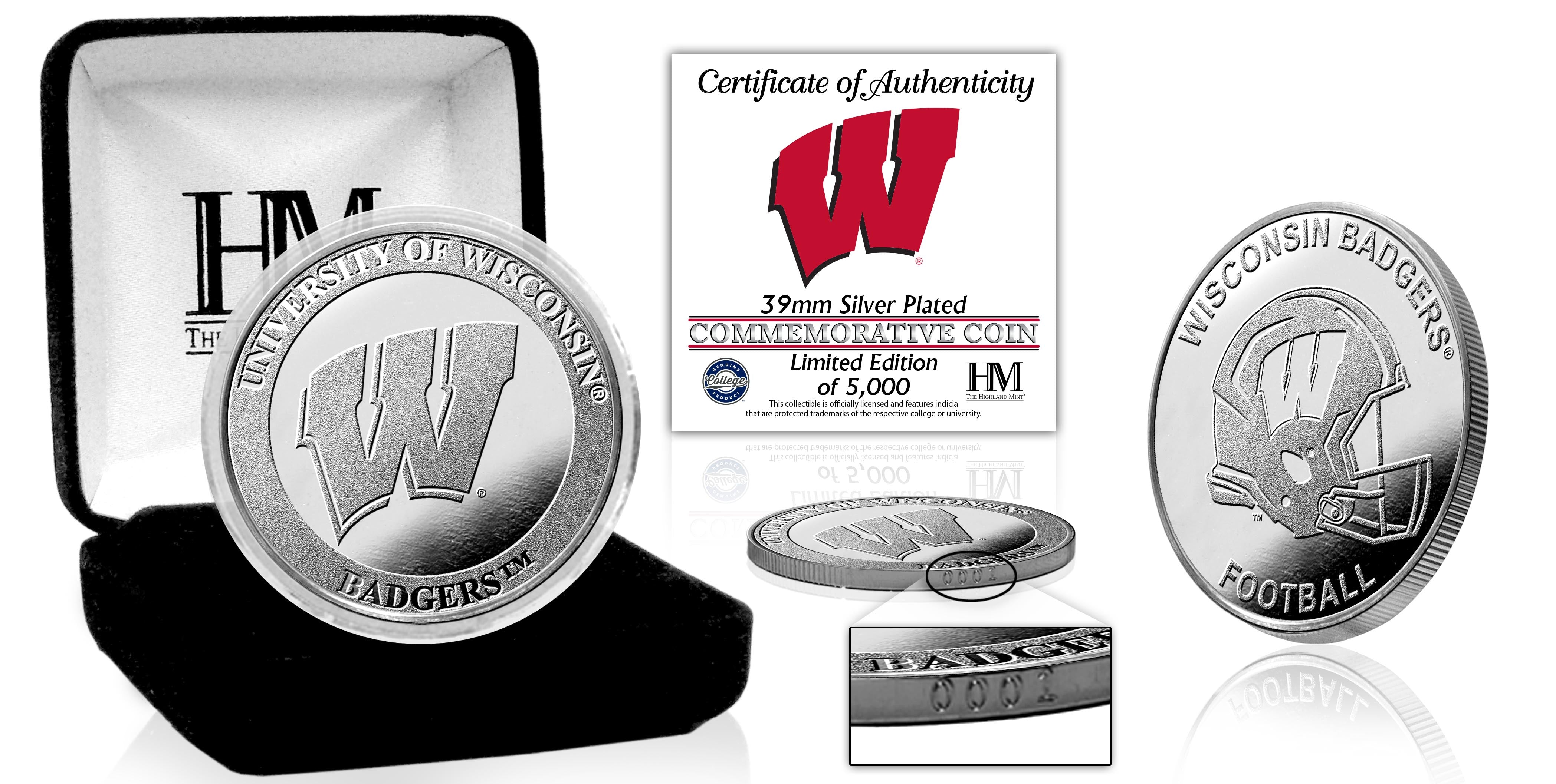 University of Wisconsin Badgers Silver Mint Coin