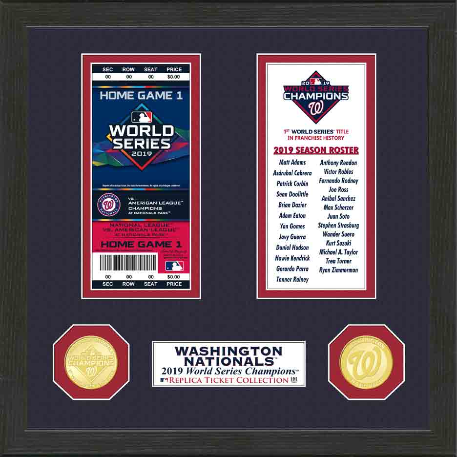 Washington Nationals 1-Time World Series Champions Ticket Collection