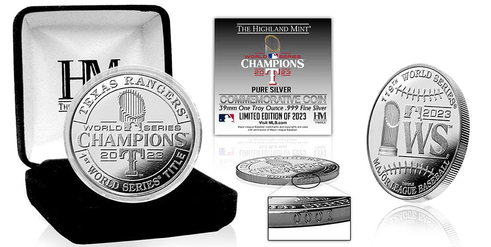 Texas Rangers 2023 World Series Champions 1oz .999 Fine Silver Coin